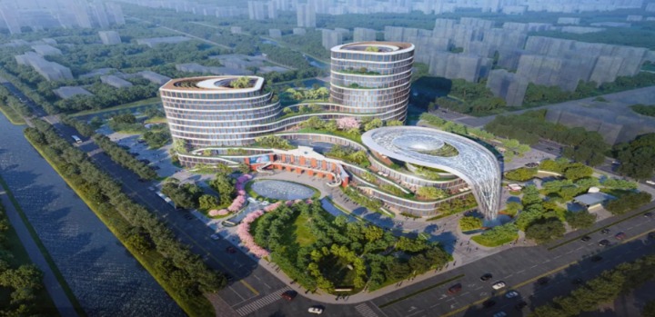 瑞金医院闵行院区效果图。