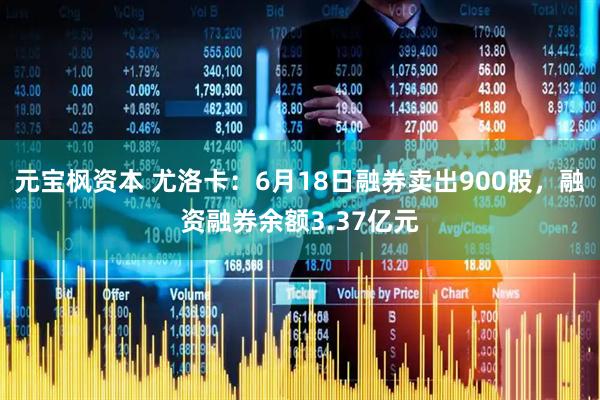 元宝枫资本 尤洛卡：6月18日融券卖出900股，融资融券余额3.37亿元